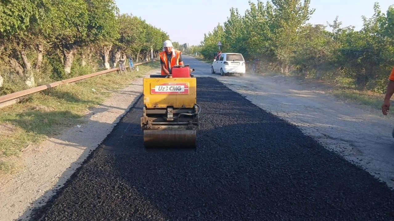 Ulug'norda 60V052 avtomobil yo'lida ta'mirlash ishlari boshlandi